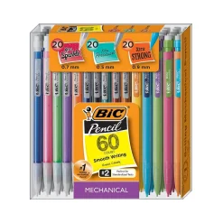 BIC Mechanical Pencils, Assorted Sizes, #2 Lead, 60/Pack (WX7TG026-BLK) Outlet