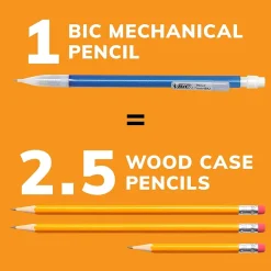 BIC Mechanical Pencils, Assorted Sizes, #2 Lead, 60/Pack (WX7TG026-BLK) Outlet