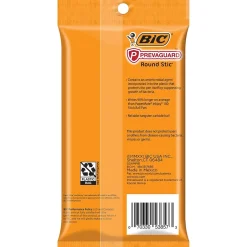 BIC Prevaguard Round Stic Ballpoint Pen, Medium Point, Black Ink, 8/Pack (GSAMP81-BLK) New