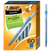 BIC Round Stic Xtra Life Ballpoint Pens, Medium Point, 1.0mm, Blue Ink, 60/Pack (GSM609BE) Online