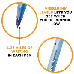 BIC Round Stic Xtra Life Ballpoint Pens, Medium Point, 1.0mm, Blue Ink, 60/Pack (GSM609BE) Online