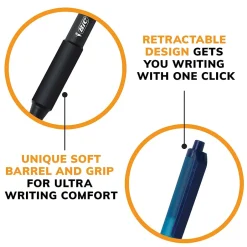 BIC Soft Feel Retractable Ballpoint Pen, Medium Point, Black Ink, 36/Pack (SCSM361BLK) Clearance