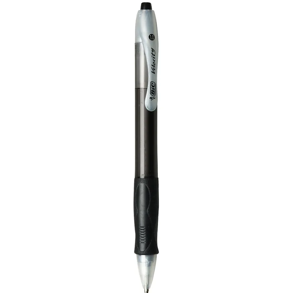 BIC Velocity Retractable Ballpoint Pens, Medium Point, Black Ink, Dozen (16264/VLG11) Sale