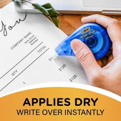 BIC Wite-Out Correction Tape, White, 4/Pack (50589)