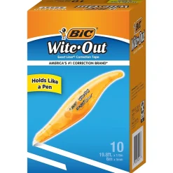 BIC Wite-Out Exact Liner Correction Tape, White, 10/Pack (WOELP10) Discount