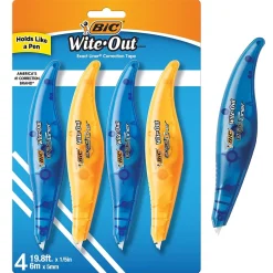 BIC Wite-Out Exact Liner Correction Tape, White, 4/Pack (WOELP418) New