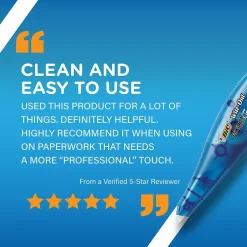 BIC Wite-Out Exact Liner Correction Tape, White, 4/Pack (WOELP418) New