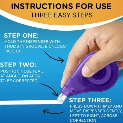 BIC Wite-Out EZ Correct Correction Tape, White, 10/Pack (50790) New