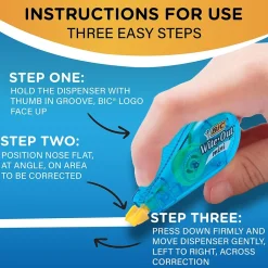 BIC Wite-Out Mini Correction Tape, White, 3/Pack (WOTMP31-WHI) Clearance