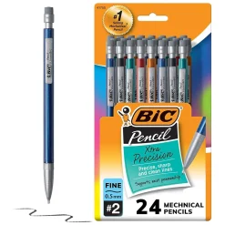 BIC Xtra Precision Mechanical Pencils, 0.5mm, #2 Hard Lead, 24/Pack (MPLMFP241-BLK) Discount