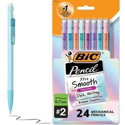 BIC Xtra Smooth Pastel Edition Mechanical Pencil, 0.7mm, #2 Medium Lead (MPNP24-BLK) Best