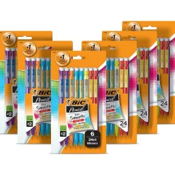BIC Xtra-Smooth Bright Edition Mechanical Pencils, 0.7mm, #2 Medium Lead, 24 Pencils/Blister, 6 Blisters/Pack (MPCE144E-BLK) Best