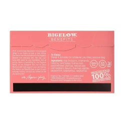 Tea<Bigelow Benefits Decaf Rose Mint Tea Bags, 18/Box (01027)