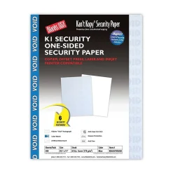 Kan't Kopy 8.5" x 11" Security Paper, 60 lbs., Blue, 500 Sheets/Ream (KK65A1VBLNB) Security & Carbon