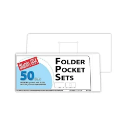 Blanke Blanks/USA® 8 7/8" x 4" 10 Pt. Right Folder With Two Pocket, Cast Coat White, 50/Pack Best