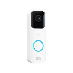 Smart Doorbells<Blink Wi-Fi Wired/Wireless Smart Video Doorbell with Sync Module 2, White (B08SGR2G65)