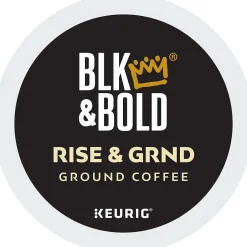 Keurig K-Cups<BLK & Bold Rise & GRND Coffee Keurig® K-Cup® Pods, Medium Roast, 80/Carton (OKB90055CT)