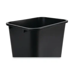 Boardwalk 10.25 gal. Plastic Trash Can without Lid, Black (UNS 41QTWB BLA)