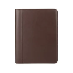 Bond Street Faux Leather Padfolio with Zipper Closure, Brown (WRC5043BS-BROWN)