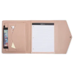 Bond Street Faux Leather Portfolio Case with Snap Closure, Rose (WRC5195BS-ROSE)