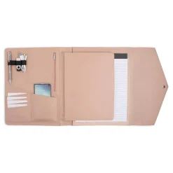 Bond Street Faux Leather Portfolio Case with Snap Closure, Rose (WRC5195BS-ROSE)