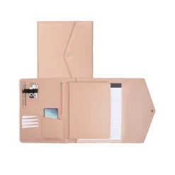 Bond Street Faux Leather Portfolio Case with Snap Closure, Rose (WRC5195BS-ROSE)