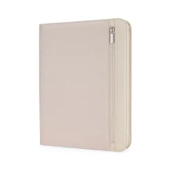 Bond Street Polyester/Vegan Leather Writing Case with Zipper Closure, Taupe (WRC1503BS-TAUPE)
