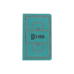 Online Boorum & Pease 66 Series Record Book, 7.63" x 12.13", Blue, 250 Sheets/Book (66-500-R) Accounting & Record Journals