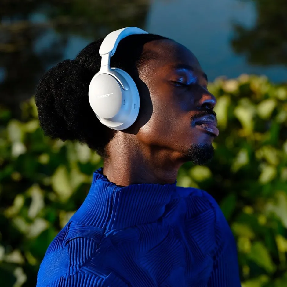 Headphones<Bose QuietComfort Ultra Wireless Noise Cancelling Over-the-Ear Headphones, White Smoke (880066-0200) White-Smoke