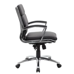 Hot Boss CaresoftPlus Executive Series High Back Executive Chair with Metal Chrome Finish, Black (B9476-BK) Office Chairs