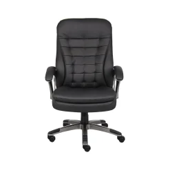 Discount Boss Faux Leather Executive Chair, Black (B9331) Office Chairs