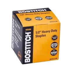 Bostitch 1/2" Length High Capacity Staples, Full Strip, 5000/Box (SB351/2-5M)