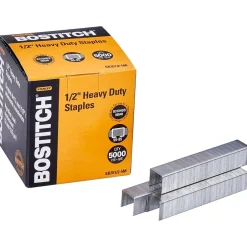 Bostitch 1/2" Length High Capacity Staples, Full Strip, 5000/Box (SB351/2-5M)