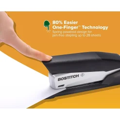 Bostitch InPower+28 Desktop Stapler, 28-Sheet Capacity, Silver/Black (ACF1110) Hot