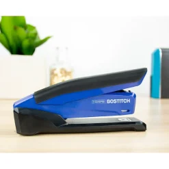 Bostitch InPower Spring-Powered Desktop Stapler, 20-Sheet, Blue/Black (1122) Clearance