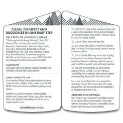 Boulder Clean Disinfectant Cleaner, Lemon Scent, 128 oz Bottle, 4/Carton (BCL003137CT)