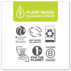 Boulder Clean Disinfectant Cleaner, Lemon Scent, 128 oz Bottle, 4/Carton (BCL003137CT)