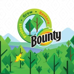 Paper Towels<Bounty Paper Towels, 2-ply, 138 Sheets/Roll, 2 Rolls/Pack (66932/5707)