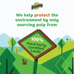 Paper Towels<Bounty Paper Towels, 2-ply, 138 Sheets/Roll, 2 Rolls/Pack (66932/5707)