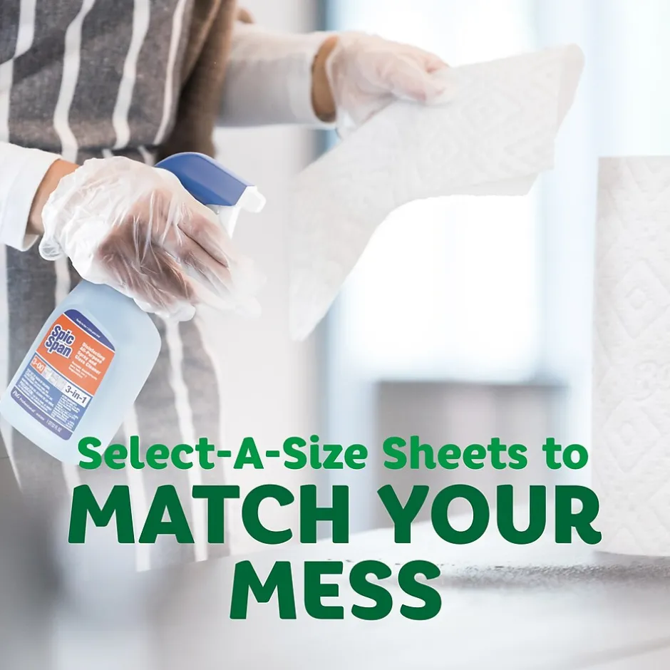 Paper Towels<Bounty Select-A-Size Double Roll Paper Towels, 2-ply, 90 Sheets/Roll, 24 Rolls/Pack (66539/5815)