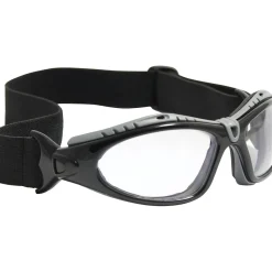 Eye Protection<Bouton Optical Safety Goggles, Fuselage, Black Frame, Clear Lens, Antifog, Anti-Scratch (250-50-0420)