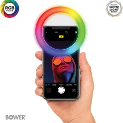 Bower RGB Clip-On Selfie LED Ring Light for Smartphones (WA-RGB250)