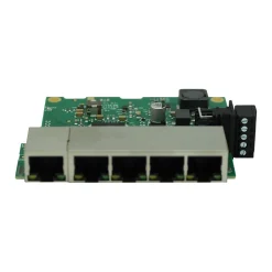 Brainboxes Industrial 5-Port Gigabit Ethernet Unmanaged Switch, 10/100/1000 Mbps, Green (SW-115)* Ethernet Switches & Splitters