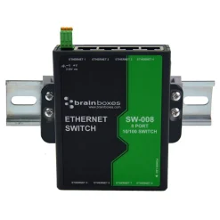 Brainboxes SW-008 8-Port Fast Ethernet Wall Mountable Switch* Ethernet Switches & Splitters