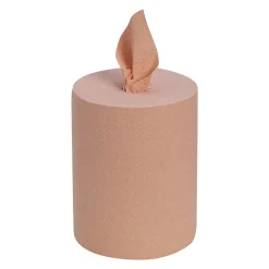 Brawny Professional D400 Durable Fibers Cleaning Wipers, 13" x 9.9", Orange, 200 Sheets/Roll, 2/Carton (20041)