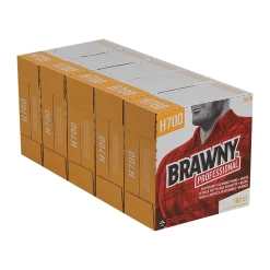 Brawny Professional Heavy Duty Durable Fibers Cleaning Wipers, 9.1