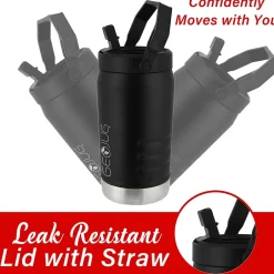 Water Bottles<Brentwood Geojug Stainless Steel Double Walled Sports Water Jug, 40 oz., Black (G-1200BK)