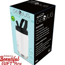 Brentwood Geojug Stainless Steel Double Walled Sports Water Jug, 40 oz., Cream (G-1200CRM)