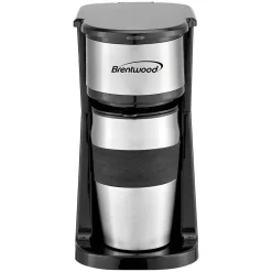 Coffee Makers<Brentwood Portable Single-Serve Coffee Maker with 14-Oz. Travel Mug, Black (TS-113BK)