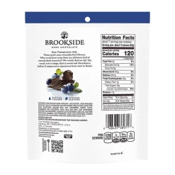 Chocolate<Brookside Dark Chocolate with Acai and Blueberry Flavors Candy, 7 oz, Resealable Bag (050929)